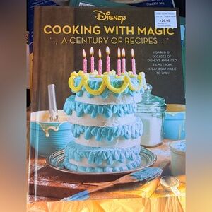 Disney Cookbook with Blue and Yellow Accents
